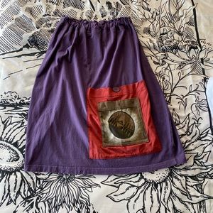 Blue Fish Skirt Handmade 90s